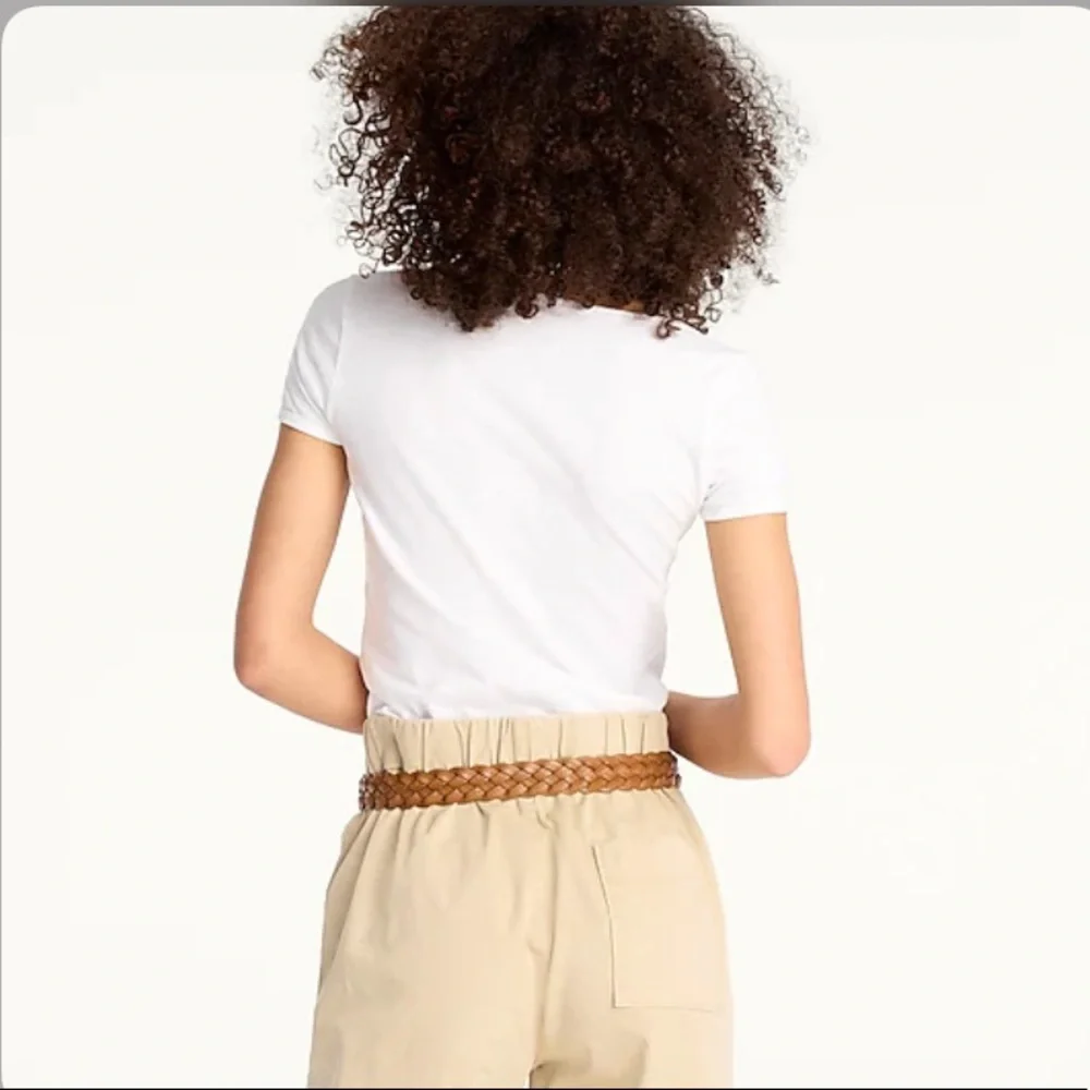 J. Crew NWT '90s Cropped Organic Slub Cotton‎ Scoopneck T-Shirt